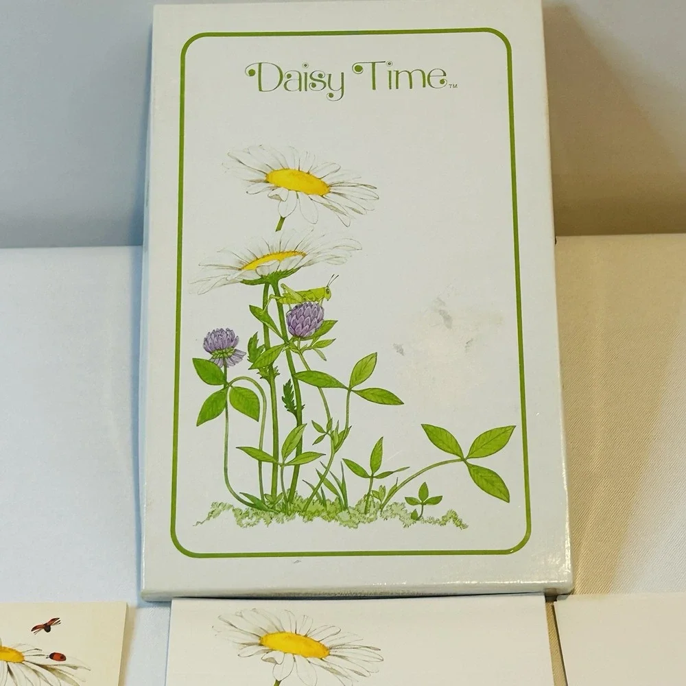 Vintage Current Daisy Time Stationery Set Unused Complete Botanical Floral